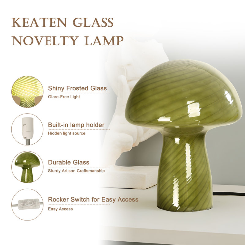 Wrought Studio™ Keaten Glass Novelty Lamp & Reviews | Wayfair